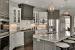 Grey Kitchen Cabinets With Black Granite Countertops