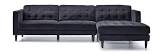 Paragon 2-Piece Sectional with Right-Facing Chaise - Charcoal Leons