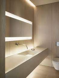 Strakke Badkamer Met Warmwitte Led Strips Arredamento Bagno Arredo Bagno Bianco Finestre Bagno