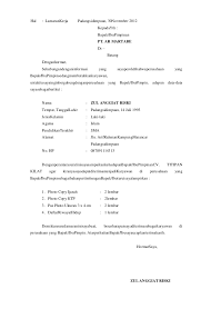 Hormat kami, (ttd) kasren, sh hr. Pengertian Surat Lamaran Kerja