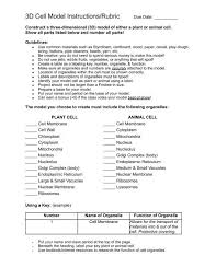 The plant cell project directions provide the details as well as a checklist for the project. Cell Model Directions