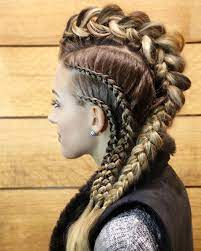 Sarah Potempa On Instagram Day 326 Of 365daysofbraids A Triple Mohawk Frenchbraid On The Incredible Alibristow Bac Viking Hair Viking Braids Hair Styles