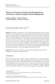 952 публикаций 5671 подписчиков 2568 подписок. Pdf Water User Groups In Central Asia Emerging Form Of Collective Action In Irrigation Water Management