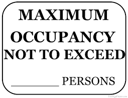 Print free signs at printfree.com,for sale,for rent,yard sale,beware of dog. Printable Maximum Occupancy Sign