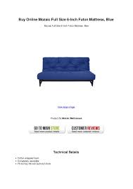 Kostenfrei ab 30 € liefern lassen. Buy Online Mozaic Full Size 6 Inch Futon Mattress Blue