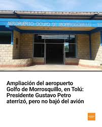 La aeronave llegó en la tarde del sábado 1 de agosto, permaneció cerca de 20 minutos en tierra y volvió a despegar, pese a que había invitados y un acto protocolario previsto