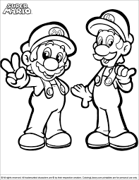 Coloring was so much fun and can develop children's creativity. Super Mario Brothers Free Printable Coloring Page Coloring Library
