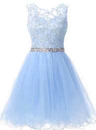 Lace Beaded Homecoming Dresses Short Sequined Appliques Cocktail Prom Gowns Homecoming Dresses Short Light Blue Prom Dress Tulle Homecoming Dress