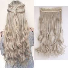 A volumising shampoo and an intensively moisturising conditioner can be very effective. S Noilite Uk Women 24 Inches 60cm Ash Blonde Mix Silver Grey One Piece Long Curly Wavy 3 4 Full Head Clip In Hair Extensions Extension Amazon Co Uk Beauty