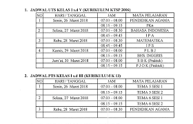 Soal ukk plbj kelas 4 semester 2 dan kunci jawaban. Jadwal Pts Uts Semester Genap Tahun Pelajaran 2017 2018