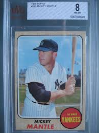 As for the mantle card, there may be as few as three left in good condition. 1968 Topps 280 Mickey Mantle Bvg 8 Near Mint Mint Yankees Mickeymantle Mickey Mantle Baseball Cards For Sale Baseball Cards