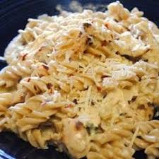 For This Pasta Dish The Sauce Is A Simple Cheese Sauce Similar To Any Macaroni And Cheese Recipe Started Wi Pasta Recipes Rotini Pasta Recipes Chicken Pasta