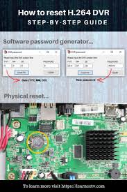 How To Reset H 264 Dvr For Lost Passwords Use A Dvr Password Generator Or Other Methods Security Cameras For Home Electrical Projects Computer Power Supplies