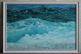 She shows one of the ways of painting an ocean in this clip. Artstation Seascapes Painting Ocean Beach Painting Original Oil Painting Waves Painting Lydia Rozanova Art Inmyartworld