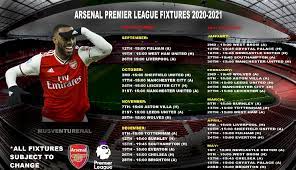 Enter a team or competition. Arsenal Fixtures 2020 21 Musventurenal
