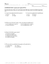 For example, distance can be measured in many different units, such as inches. Displacement Velocity And Acceleration Worksheets Teaching Resources Tpt