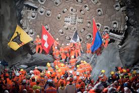 The gotthard base tunnel is a railway base tunnel through the alps in switzerland. Gotthard Base Tunnel