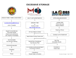 Excessive Storage Flowchart By Los Angeles Fire Department