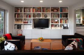 Top with 2 glass shelves; How To Get That Built In Media Wall You Really Want