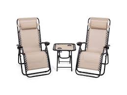 List price $359.99 $ 359. 3pc Zero Gravity Reclining Lounge Chairs Pillows Table Portable Folding Beige Black Newegg Com