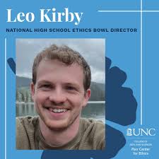 Please help us welcome the Center's new #NHSEB Director, Leo Kirby! Leo  will manage the Parr Center's celebrated National High School Ethics Bowl  program.