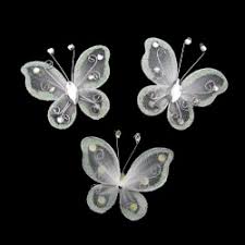 Adorn your space with statement wall art pieces including framed art and wall mirrors, or refresh with. Decorative Organza Wire Butterflies Flowers