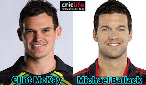 Michael ballack wife 'molting' spectacularly. Clint Mckay And Michael Ballack Cricket Country