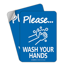 Washing Sticker Self Adhesive Employee Outdoor Wash Hands Sign Sticker Sign Adhesive Vinyl