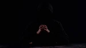 Mysterious Man With Hoodie In Silhouette... | Stock Video | Pond5
