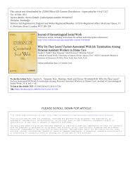 With a great range of attendant jobs available, you're sure to find the perfect role for you. Pdf Why Do They Leave Factors Associated With Job Termination Among Personal Assistant Workers In Home Care