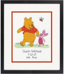 Classic winnie the pooh cross stitch patterns. Amazon Com Dimensions 70 35357 Disney Winnie The Pooh Birth Record Counted Cross Stitch Kit Winnie The Pooh Cross Stitch 8 X 10
