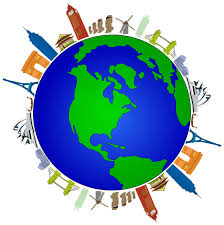 10 high quality travel around the world clipart in different resolutions. People And Cities Surrounding A Globe Clipart Free Download Transparent Png Creazilla