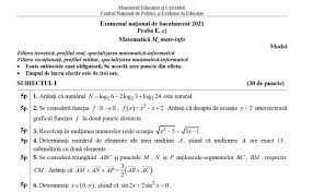 Matematica este cu siguranta una dintre materiile ce te ajuta sa te dezvolti din toate punctele de vedere. Modele De Subiecte Pentru Bac 2021 Au Fost Publicate De Ministerul EducaÈ›iei DescarcÄƒ Modelele De CerinÈ›e Pentru MatematicÄƒ RomanÄƒ Istorie Anatomie Biologie Chimie FizicÄƒ Geografie InformaticÄƒ Socio Umane Edupedu Ro