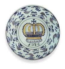 A Brislington Delft Dated Polychrome Royalist Charger C1685 Delft English Pottery Polychrome