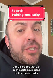 #stitch with @光悦［Koetsu］ I love twirling and this is beautiful inspiration  for anyone looking for something #guardinstructorreacts #MarchingBand  #twirling #BandDirector #colorguard @Heather Graham