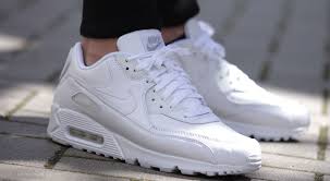 Air Max 90 Leather All White Nike Schuhe Frauen Nike Air Schuhe Schuhe Frauen
