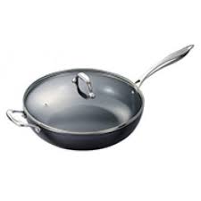 12 5 Ceramic Coated Nonstick Wok W Lid Ceramic Coated Nonstick Fry Pans Ceramic Cookware Ceramic Wok Ceramic Cookware Wok
