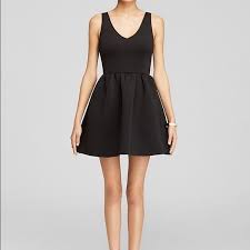 Aqua Black Cocktail Dress Beautiful Black Fit And Flair Aqua Brand V Neck Cocktail Dress Comfortabl Aqua Dress Little Black Cocktail Dress Black Party Dresses