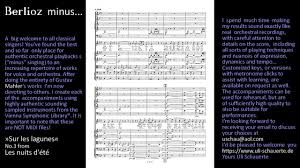 Recorded for dutch tv as a 'monodrama' in 1975. Berlioz No 3 Sur Les Lagunes From Les Nuits D Ete Just Orchestra Uli Schauerte Excerpt Youtube