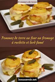 Pommes De Terre Au Four Au Fromage A Raclette Et Lard Fume Potatoes In Oven Food And Drink Food