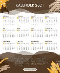 Kalender 2021 Lengkap Detail Beserta Libur Nasional