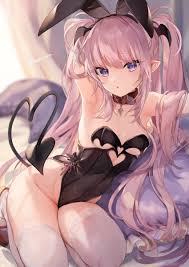 covered navel, small breasts, original, strapless, fake animal ears - Anime  R34