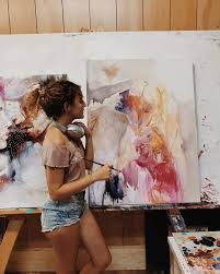 18 Year Old Painter Stuns The Art World With Her Vibrant Paintings Sells Them For 10k Painting Style Painting Body Art Painting