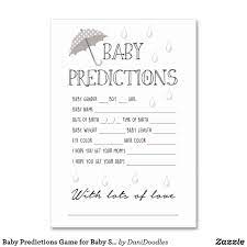 Baby Predictions Game For Baby Shower Table Number Zazzle Com Baby Prediction Virtual Baby Shower Online Baby Shower