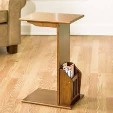 Slide Under Sofa Coffee Table Sofa Snack Table Snack Table Wood End Tables