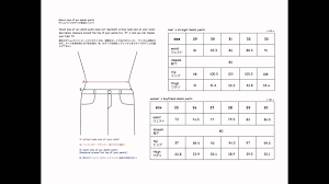 Womens Pants Size Chart Conversion To Mens Womens