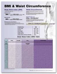 Bmi And Waist Circumference Laminated Wall Chart Lfa 92226