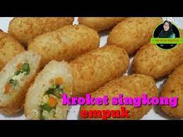 Kroket Singkong Isi Sayur Yang Empuk Youtube Kroket Ide Makanan Makanan Dan Minuman