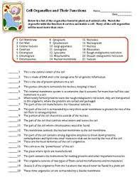 Cell Organelles Matching Worksheet Printable And Digital Distance Learning Cell Organelles Cells Worksheet Biology Worksheet