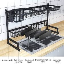 kitchen drying rack over sink shelf